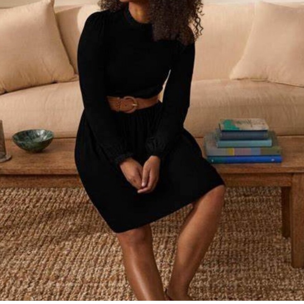 Boden Black Clara Soft Jersey Dress